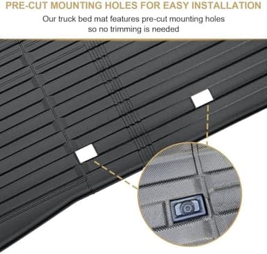 Truck Bed Mat Fit for Tesla Cybertruck 2023 2024,All Weather Bed Mat Heavy Duty Pickup Cargo Bed Liner for Cybertruck Accessories - Image 5