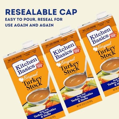 Kitchen Basics Turkey Stock - 32 oz Carton (Pack of 12) The Perfect Base for Your Savory Kitchen Recipes and Stocking Up - Image 4