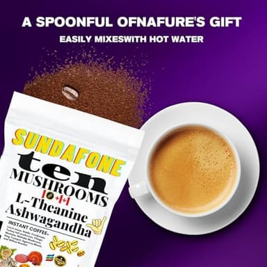 SUNDAFONE Mushroom Coffee 12 Adaptogenic Instant Coffee - Image 7
