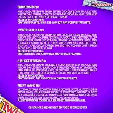 SNICKERS, TWIX, 3 MUSKETEERS, MILKY WAY Full Size Halloween Chocolate Candy Variety Pack, 18 ct Bulk Candy Box - Image 9