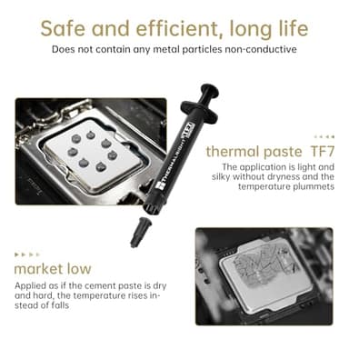 TF7 CPU Thermal Paste- 2Gram-Thermal Paste Thermal Conductivity 12.8W/m.k Heatsink Grease, High Durability for All heatsinks CPU Coolers | 1-Pack - Image 3