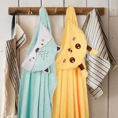 Toddler Bath Towel Hooded Kids Towel Bath Baby Towels with Hood for Boy Girl 0-5 Years, 2-Pack Soft Absorbent Baby Bath Towel Toddler Towels with Hood, Thick 50''x32'' Kids Hooded Towel for Toddlers - Image 4