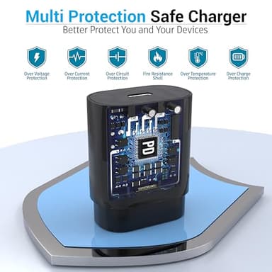 Galaxy S25 S24 USB C Charging Block 25W PD Super Fast Charger Type C Wall Plug Adapter Quick Charge for Samsung Galaxy S25/S24/S23/S22/S21/S20/Z Fold 3/4/5/Note20/iPhone 17/16/15/14/(Black 2Pack) - Image 2