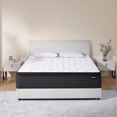 Queen Size Mattress, 12 Inch Hybrid Memory Foam Queen Mattress in a Box, Medium, Pressure Relief, CertiPUR-US - Image 1