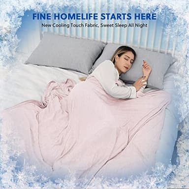 HOMFINE Cooling Blankets for Hot Sleepers - Summer Blanket Thin Lightweight Breathable Soft Double Side Enhanced Cooling for Bed Couch Sofa, Keep Cool for Night Sweats (Pink, 60 x 80 inches) - Image 6