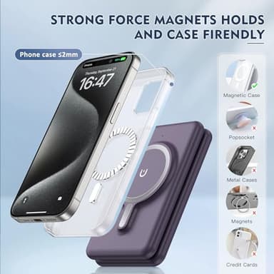Wireless Charger iPhone - 3 in 1 Charging Station for Apple Devices for iPhone 17 16 15 14 13 12 Pro Max Plus - Foldable Magnetic Charging Pad for Apple Watch Series & Airpods Series - Image 4