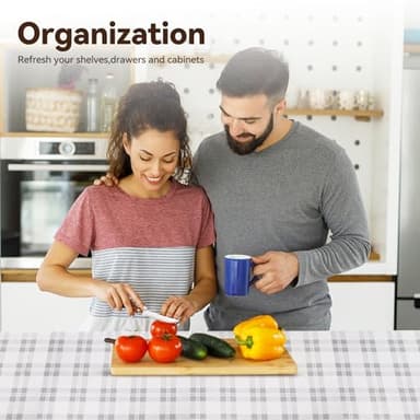 Drawer Shelf Liner for Kitchen Cabinets, Non Adhesive Slip Resistant Shelf Paper Easy to Clean, Strong Grip Thickened Waterproof Washable Mats for Pantry Shelves Cupboard Dresser(Grey, 12 in x 10 FT) - Image 8