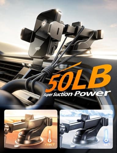 CHGeek Wireless Car Charger Phone Holder Mount, 15W Fast Charging Auto Clamping Phone Holders for Your Car Dashboard Windshield Air Vent Car Accessories for iPhone, Samsung Galaxy, Google Pixel etc - Image 5