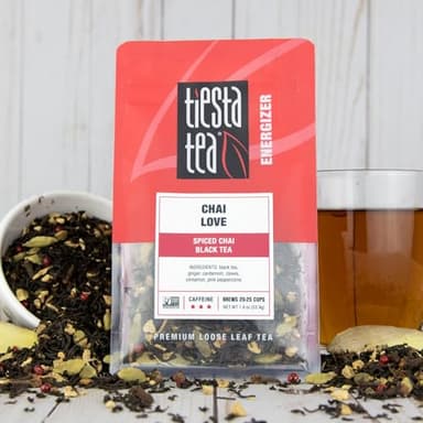 Tiesta Tea - Chai Love, Loose Leaf, Spiced Chai Black Tea, Premium Blend, High Caffeinated Black, Make Hot or Iced Brews Up to 25 Cups, 1.9 Ounce Resealable Pouch - Image 2