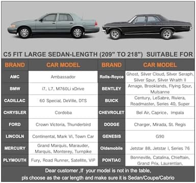 Kayme Car Cover Waterproof All Weather for Large Sedan,Outdoor Cover Fit for Ford Crown Victoria, Cadillac DTS, Grand Marquis, Lincoln Continental Town Car, Chevy Impala Caprice (209 to 218 inch - Image 7