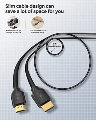 8K HDMI Cable, Ultra High Speed 48Gbps HDMI Code 3ft Supports to 4K@120Hz 8K@60Hz, Dynamic HDR, HDCP 2.2 & 2.3, eARC and Compatible with Roku TV, PS5, Blue-ray Player, RTX3080/3090 Graphics Cards,etc - Image 6