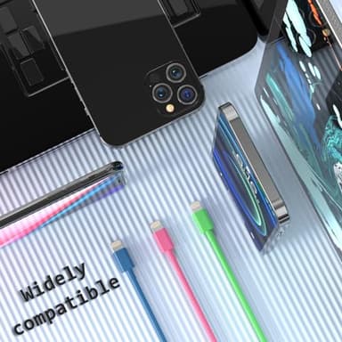 6Pack(3/3/6/6/6/10 FT) Original [Apple MFi Certified] iPhone Charger Fast Charging Lightning Cable iPhone Charger Cord for iPhone 14/13/12/11 Pro Max/XS MAX/XR/XS iPad AirPods-Green and Pink and Blue - Image 6