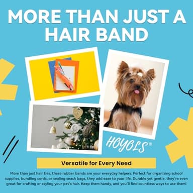 HOYOLS Clear Elastic Hair Rubber Bands, 1500pcs Mini Small Clear Ponytail Elastics Holders for Blond Kids Girls Hair No Crease Damage No Hurt 1 Inch TPU - Image 7