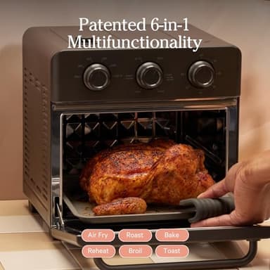 Our Place Wonder Oven | 6-in-1 Air Fryer & Toaster Oven with Steam Infusion | Compact, Countertop Friendly, Fast Preheat, Multifunctional | Air Fry, Toast, Roast, Bake, Reheat & Broil | Char - Image 3