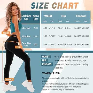 SINOPHANT High Waisted Leggings with Pockets Women, Full Length Capri Buttery Soft Stretchy Yoga Pants(Full Black,L-XL) - Image 6