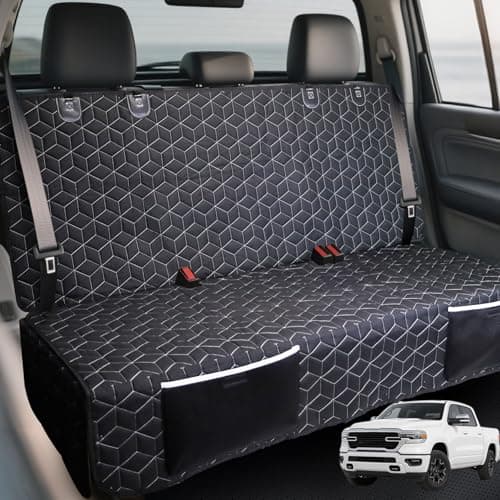Meginc Dog Car Seat Covers for Back Seat,Waterproof Pet Bench Seat Covers for Trucks Ford f150/Ram1500/Nissan Frontier/Toyota Tacoma/GMC Canyon/Silverado Scratch Nonslip Truck Seat Cover for Dogs - Image 1