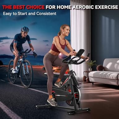 Exercise Bike, WENOKER Magnetic Resistance Stationary Bike for Home, App Supported Indoor Bike with Whisper Quiet, Heavy Flywheel and Upgraded Digital Display - Image 8