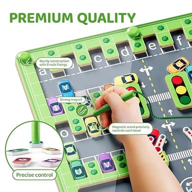 zhiwuzhu Magnetic Alphabet Maze,Montessori Toys,Alphabet Puzzle Toddler Toys for Ages 2-4,Sensory Toys Fine Motor Skills,Birthday Gifts for Kids - Image 2