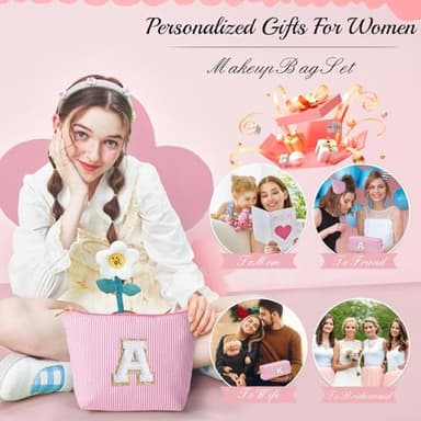 YOOLIFE Teen Girl Gifts Trendy Stuff for Girls | Makeup Bag Christmas Gifts for Girls Cosmetic Bag Touchland Case Stuff for Teen Girls Skincare for Girls 8 9 10 11 12 13 14 15 16 Year Old Girl Gifts S - Image 3