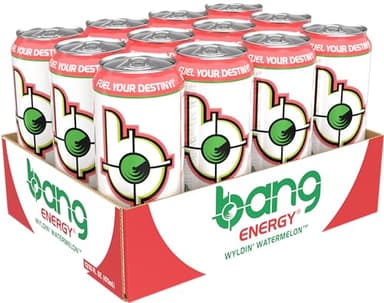 Bang Energy Wyldin’ Watermelon, Sugar-Free Energy Drink, 16-Ounce (Pack of 12) - Image 4