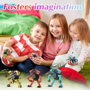 Gokeey Transformable Fidget Spinners for Kids and Adults Stress Relief Sensory Toys for Boys and Girls Fingertip Gyros for Kids Classroom Birthday Party Favors - Image 4