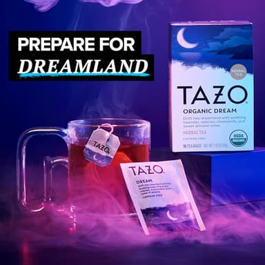 TAZO Organic DREAM Herbal Tea Bags, Caffeine-Free Bedtime Tea, Relaxing Chamomile and Lavender Blend, 96 Total Tea Bags (16ct - Pack of 6) - Image 2
