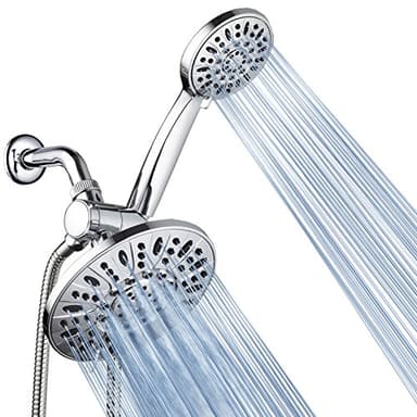 AquaDance 7" Premium High Pressure 3-Way Rainfall Combo for The Best of Both Worlds - Enjoy Luxurious Rain Showerhead and 6-Setting Hand Held Shower Separately or Together - Chrome Finish - 3328 - Image 1