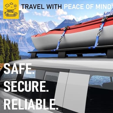 AUGO Ratchet Straps Heavy Duty 4 Pack -15 FT - 2200 LB Break Strength – with Safety Lock S Hooks - Cargo Straps for Moving, Appliances, Motorcycle – Soft Loop Tie Down Straps - Image 7