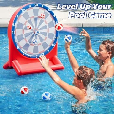 iPlay, iLearn Kids Fun Dartboard Outdoor Toys, Inflatable Dart Board Toss Game, Toddler Backyard Lawn Yard Play, Cool Indoor Family Party Birthday Gift for Ages 3 4 5 6 7 8 Boys Girls Children Teens - Image 2