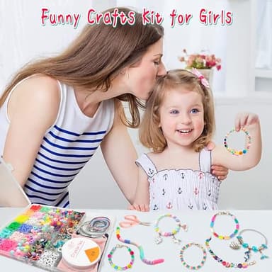 leitait Girls Toys Bracelet Making Kit -3400pcs Charm Jewelry Making Kit Supplies,Unicorn/Mermaid Crafts Birthday Christmas Gifts for Girls Ages 5 6 7 8 9 10 11 12 Years Old - Image 3