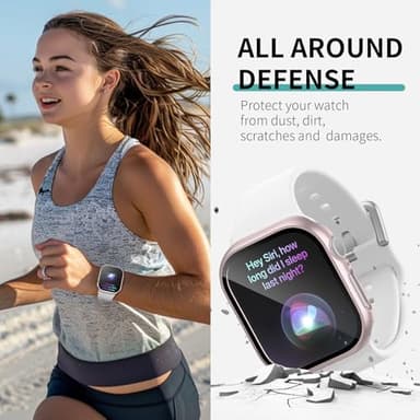 3 Pack Case with Tempered Glass Screen Protector for Apple Watch SE(3nd) 2025 SE 2/1 Series 6/5/4 40mm, Hard PC Ultra-Thin Cover for iwatch SE 3/SE 2/SE/6/5/4 40mm, Starlight/Clear/Rose Gold - Image 4