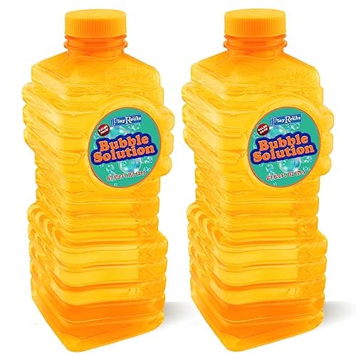 PlayRoute Bubble Solution | Bubbles Refill Solution 4L/136oz. | 2-Pack Ready to Use Solution for Bubble Machines & Other Bubble Blower Toys for Toddlers & Kids | Easy Grip Bulk Bottle - Image 1