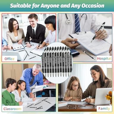 20 Piece Inspirational Pens Kit with Stylus Tip & Sayings – 10 Motivational Pen + 10 Individual Bags – Uplifting Quote & Positive Ideas – For Teachers, Office, School, Meetings, Team Events(Black) - Image 7