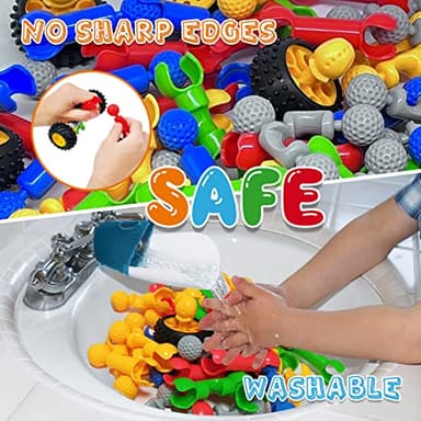 170 Pcs Building Toys for Kids Ages 4-8 with Toy Box Storage, Idea Guide, Building Blocks STEM Toys for 3 4 5 6 7 8 9 Year Old Creative Kids Activity, Christmas Birthday Gifts for Boys Girls - Image 7