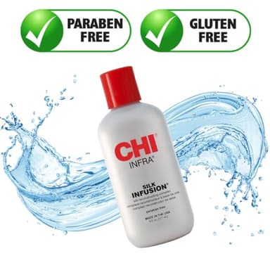 CHI Infra Silk Infusion, Leave-In Reconstructing Treatment To Strengthen & Protect All Hair Types, Alcohol-Free, 6 Oz - Image 6