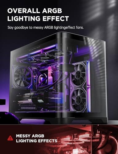 Asiahorse Dawn 120mm Case Fan, ARGB PWM 1850RPM/71CFM Airflow, Forward & Reverse Blade Design, Low Noise, Precision HDB Bearings High Performance UNI PC Fan Modular Daisy Chain - Image 2