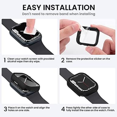 Tensea [3PCS for Apple Watch Screen Protector Case 40mm SE 3rd/SE 2rd Generation/SE/Series 6/5/4 Accessories, iWatch Protective Face Cover for Women Men, Bumper Tempered Glass for iPhone Watch 40 mm - Image 7