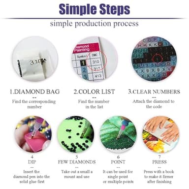 Diamond Art Kits for Adults - Aurora Moon Landscape Diamond Painting Kits DIY 5D Full Drill Diamond Dots Paintings with Diamonds Gem Art and Crafts for Home Decor 12x16 Inch - Image 7