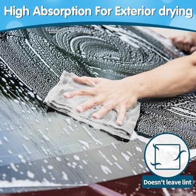 FIXSMITH Shop Towels, Pack of 150, Grey Microfiber Cleaning Cloth Bulk, Microfiber Towels for Cars, All-Purpose Absorbent Cleaning Rags, Dust Cloth for Automotive, Mechanic, Garage, 11.5 x 11.5 inch - Image 4