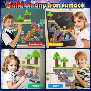 100PCS Magnetic Blocks Building Toys, Gem Cave Adventure Building Craft, Learning Sensory Toys for Boys Girls Age 3-12, Game Gift for Kids Little Gamers (0.8 inch) - Image 8