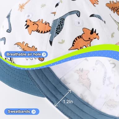 Duoyeree Toddler Baby Baseball hat Infant Baseball Cap Soft Cotton Snapback hat Boys(0-3M) - Image 5