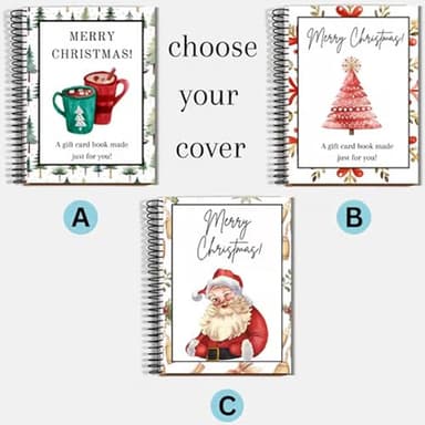 Christmas Gift Card Book - Surprises On Every Page, DIY Spiral-Bound Merry Christmas College Survival Gift Card Book Holder, Greeting Cards Holder for College Student Graduation Gifts (# A) - Image 3