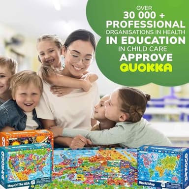 QUOKKA Puzzles for Kids Ages 4-6 - 3 Set 100 Piece Puzzles for Toddlers 3-5 - Learning Map of The United States World Space Puzzle - Educational Games for Kids 6-8 - Toys for 3 Year Old Boys and Girls - Image 7