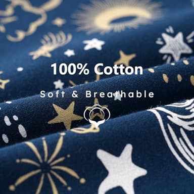 FIEMOL Baby Sleep Sack 0-6 Months, 100% Cotton Sleeping Sack for Newborn and Infant, 3 Pack Baby Wearable Blanket, 0.5 Tog Lightweight Double Zipper Sleep Bag Blue Sky - Image 2