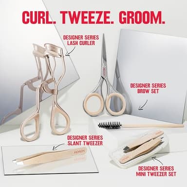 Revlon Designer Series Mini Tweezer Set, Hair Removal Tool Kit with Slant & Point Tips, Portable and Easy to Use, Made with Long Lasting Stainless Steel, 1 Count - Image 9