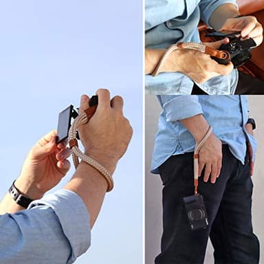 MegaGear SLR, DSLR Camera Cotton Wrist Strap - Camel, Large - 100cm/39inc - Image 6