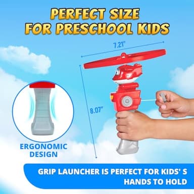 Super Wings Flying Toys, Jett Flying Toys for Kids Ages 3-5 4-8, Fun Outdoor Flying Disc Launcher Toys, Airplane Outside Flying Toys for Kids Boys Girls 3 4 5 6 7 8 Year Old - Image 5