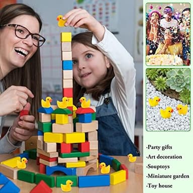 100 Pcs Mini Resin Ducks Bulk Tiny Ducks Set for Potted Miniature Decoration Garden Dollhouse Cake Decoration DIY Slime Kit Craft Charms Party Toys - Image 7