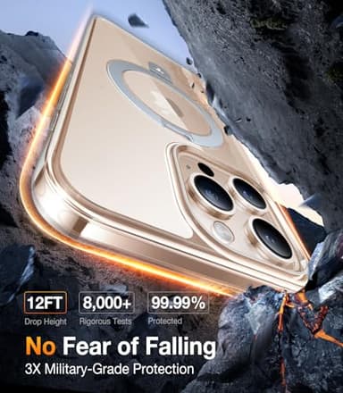 TORRAS for iPhone 16 Pro Max Case Clear with Stand, [Fit for MagSafe][Shockproof Military Grade Protection] Slim Magnetic Phone Case for iPhone 16 Pro Max 6.9" 2024 - Image 5