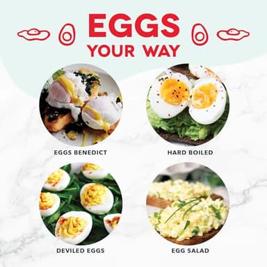 DASH Rapid Egg Cooker: 7 Egg Capacity Electric Egg Cooker for Hard Boiled Eggs, Poached Eggs, Scrambled Eggs, or Omelets with Auto Shut Off Feature - Lavender - Image 7
